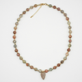 Oregon Sunstone & Peach Moonstone Heart Necklace
