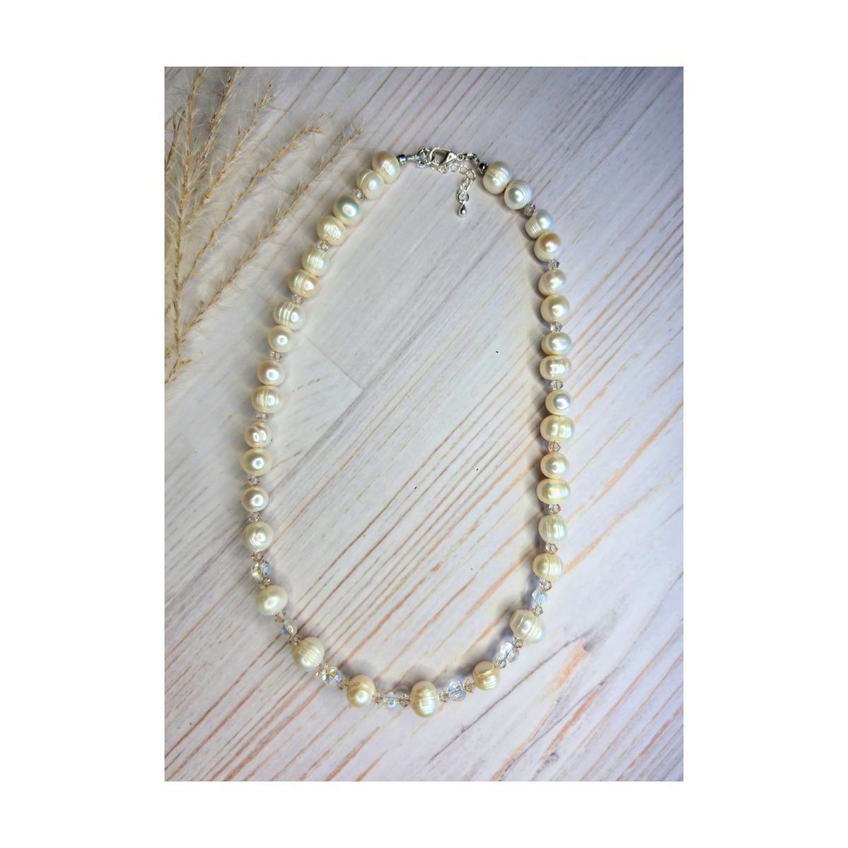 Freshwater Pearl & Crystal Necklace