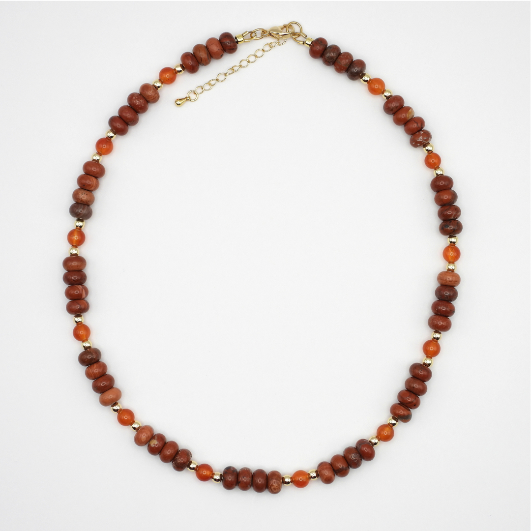 Red Bend Jasper & Carnelian Necklace