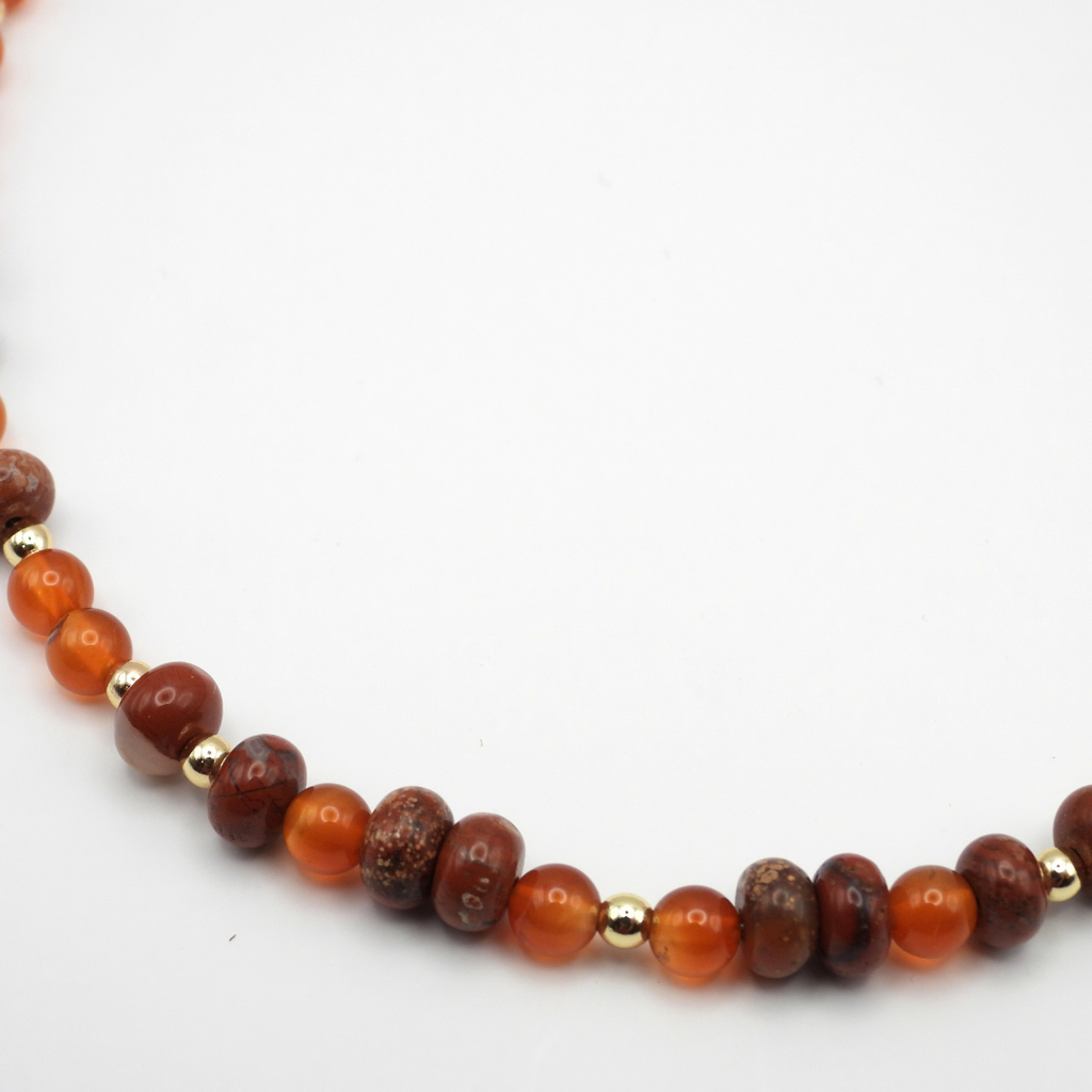 Carnelian & Red Bend Jasper Necklace