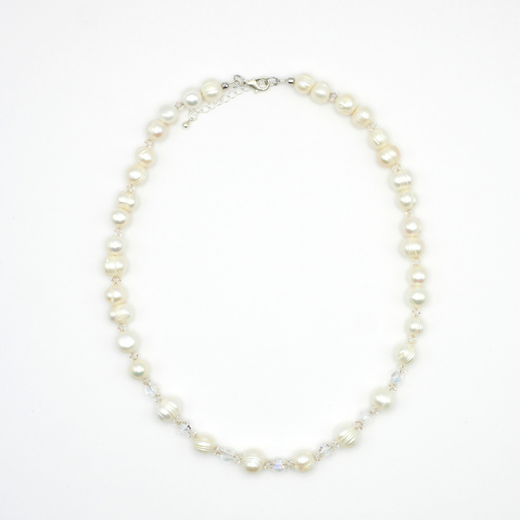 Freshwater Pearl & Crystal Necklace