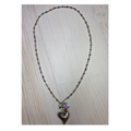 Glass Seed Bead Hand-Threaded Stainless Steel Chain Necklace