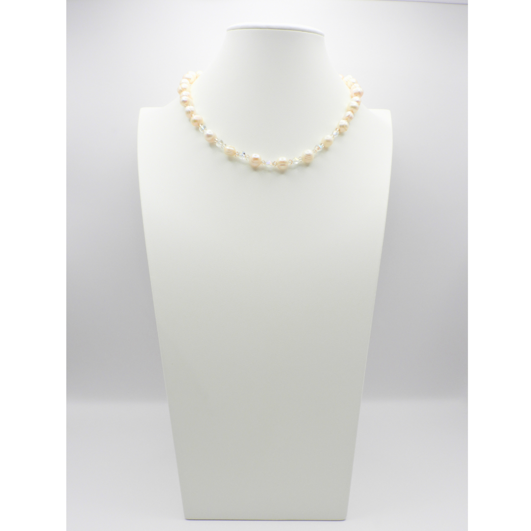 Freshwater Pearl & Crystal Necklace