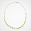 Ombre Glass Bead Necklace with Acrylic Charm