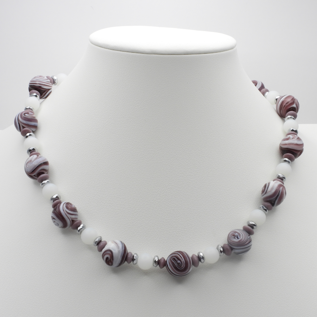 Purple Whimsy | Indian Lampwork Glass Necklace