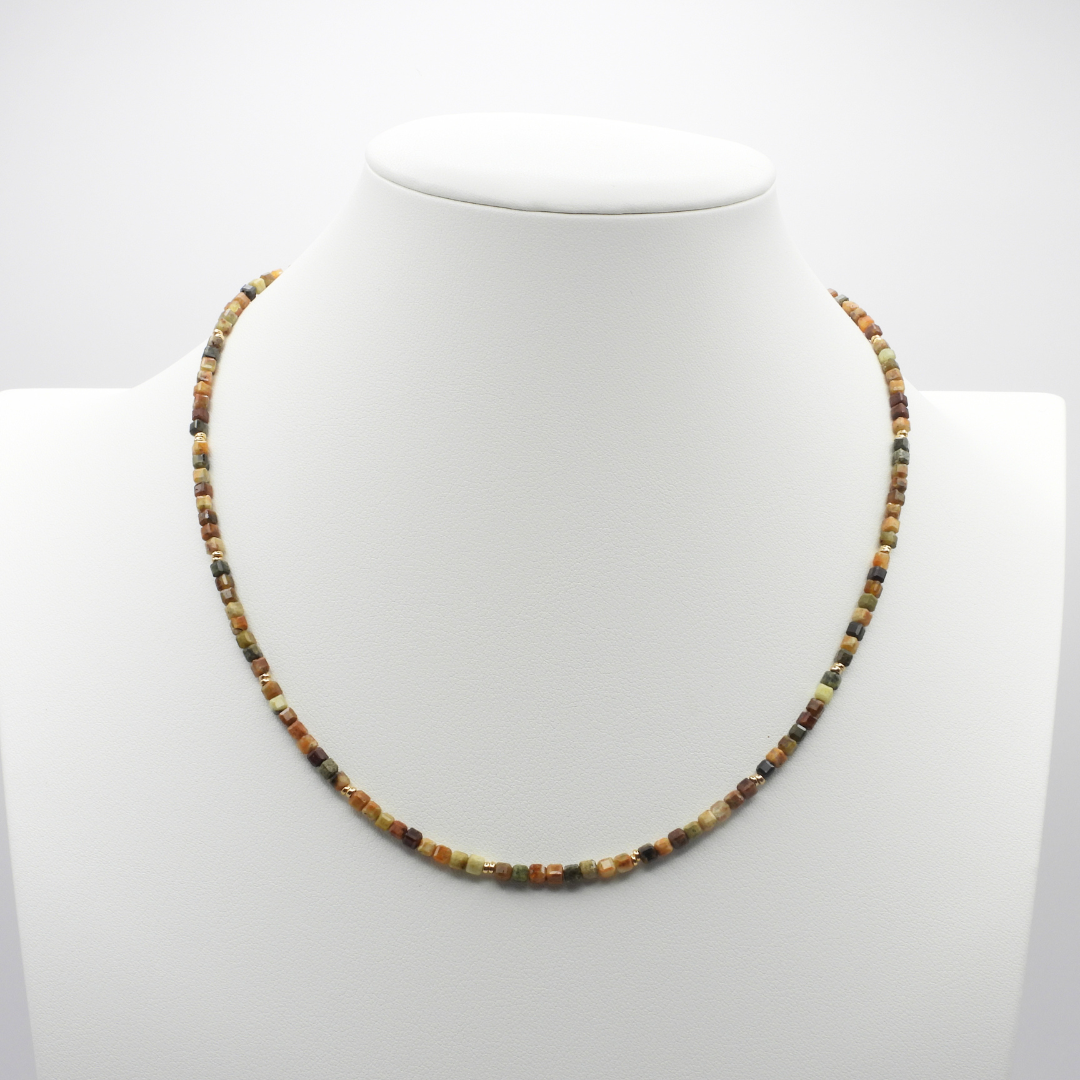 Forest & Sand | Green Garnet Necklace