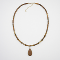 Picture Jasper & Tiger Eye Czech Glass Teardrop Necklace