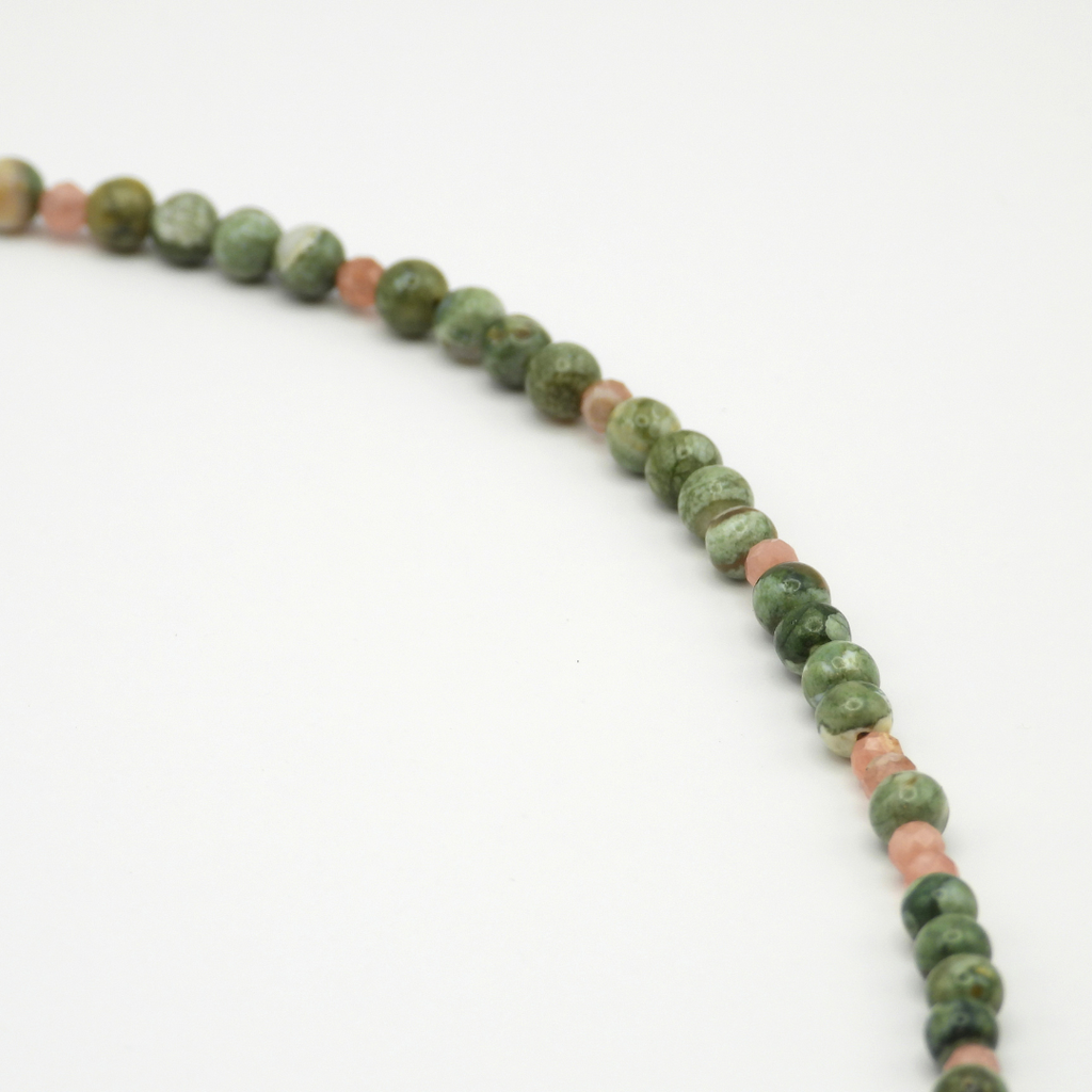 Rhyolite & Rhodochrosite Key Necklace