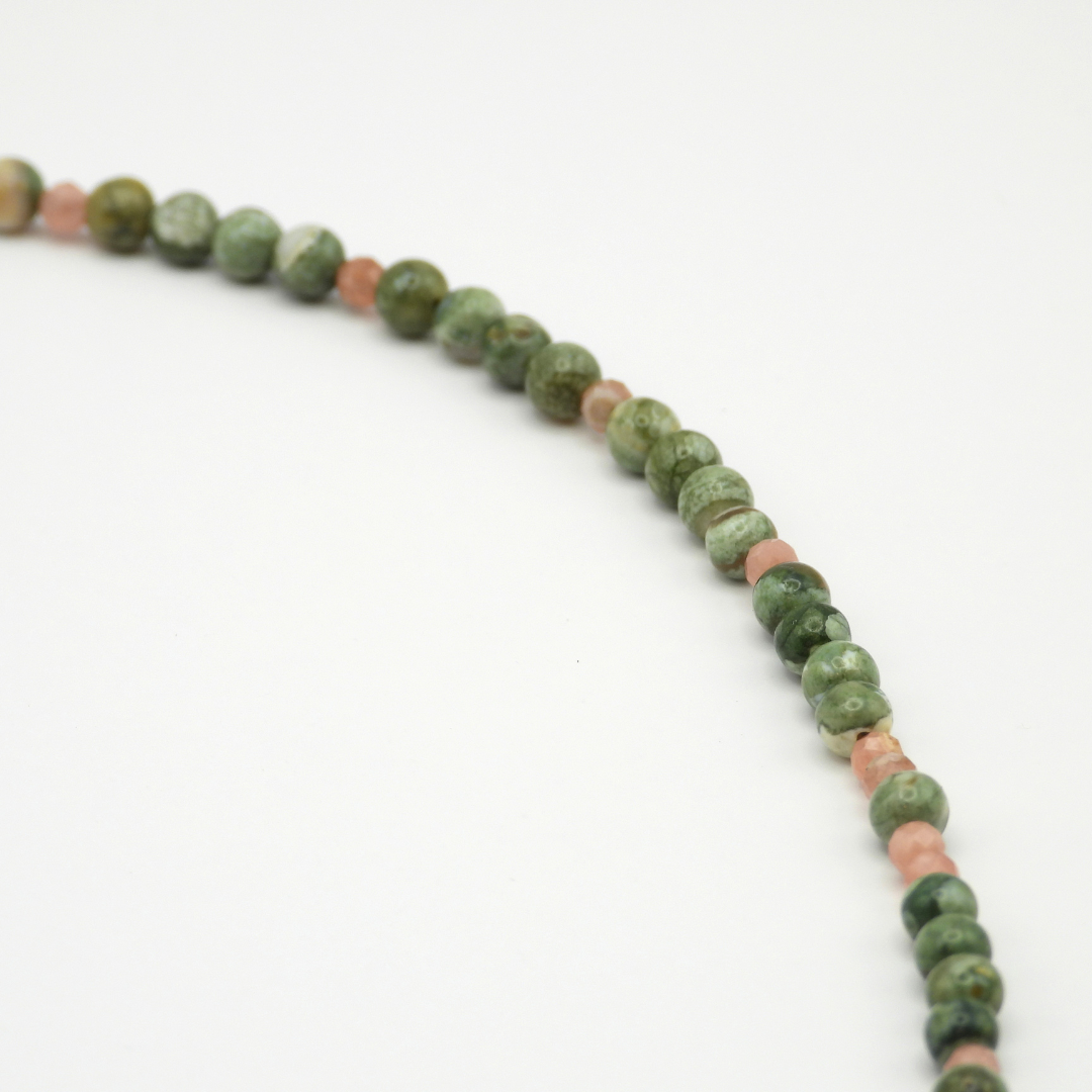 Rhyolite & Rhodochrosite Key Necklace