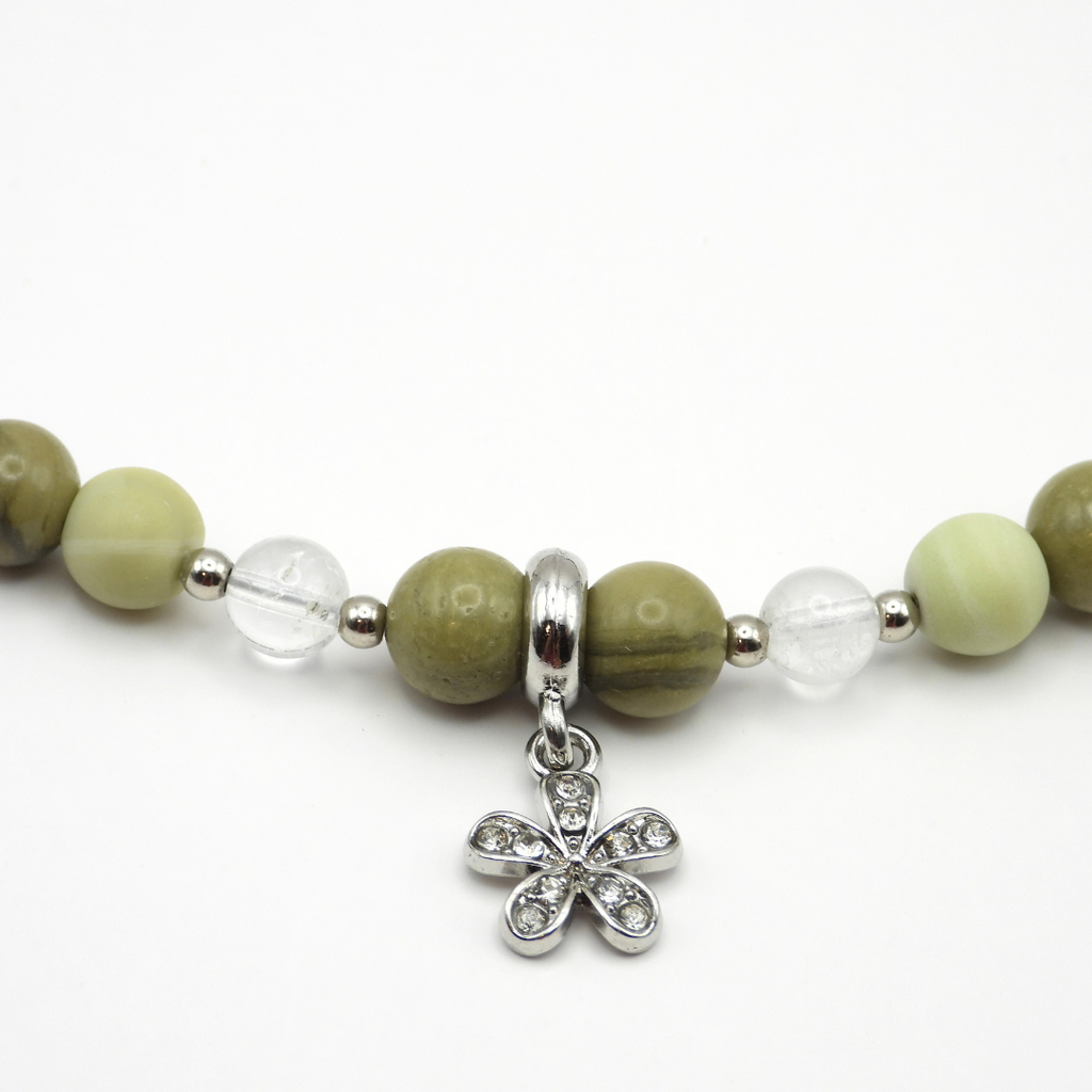 Imperial & Australian Jasper with Clear Quartz Necklace