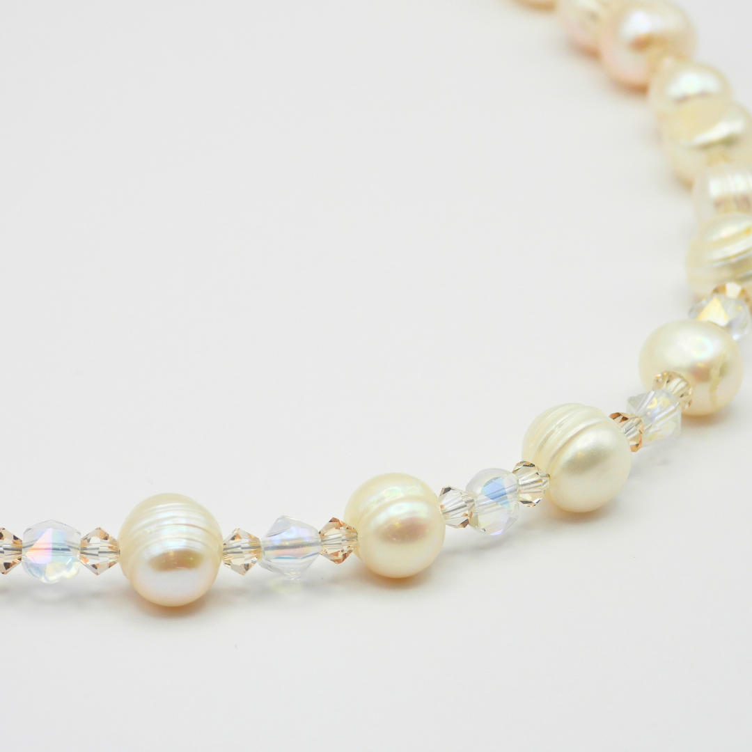 Freshwater Pearl & Crystal Necklace