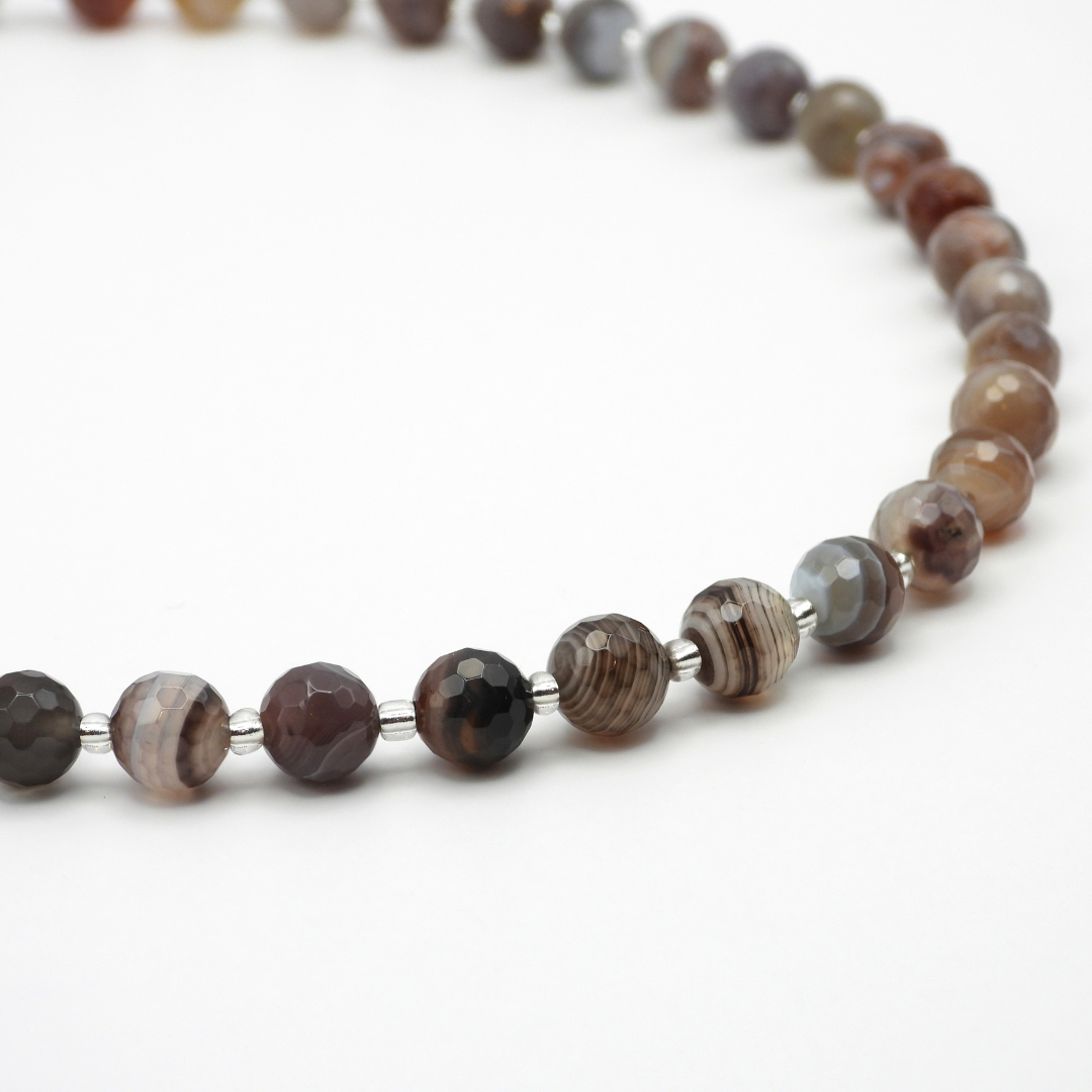 Faceted Botswana Agate Necklace