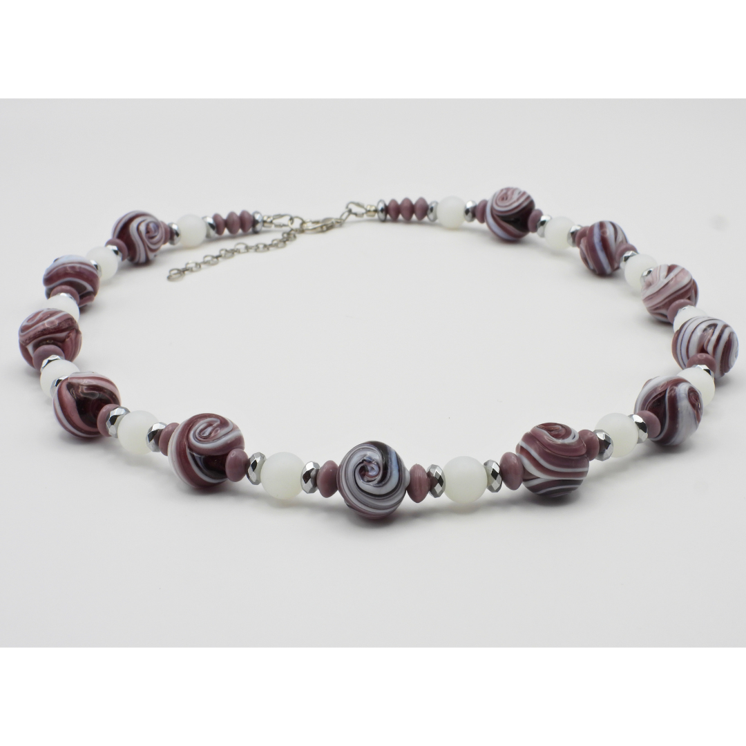 Purple Whimsy | Indian Lampwork Glass Necklace