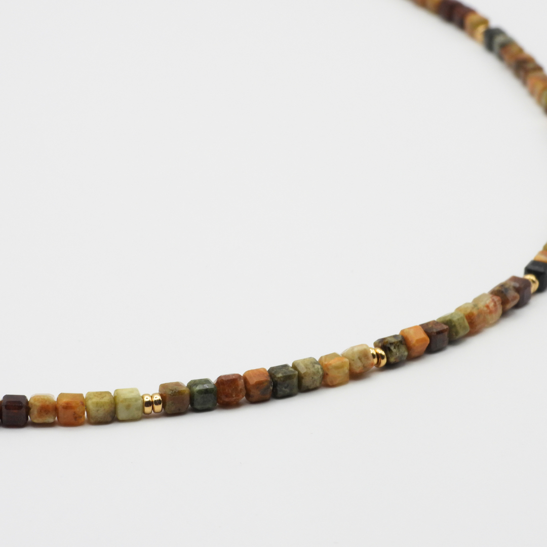 Forest & Sand | Green Garnet Necklace