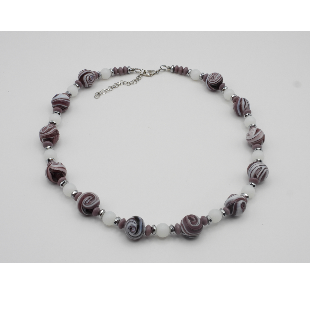 Purple Whimsy | Indian Lampwork Glass Necklace