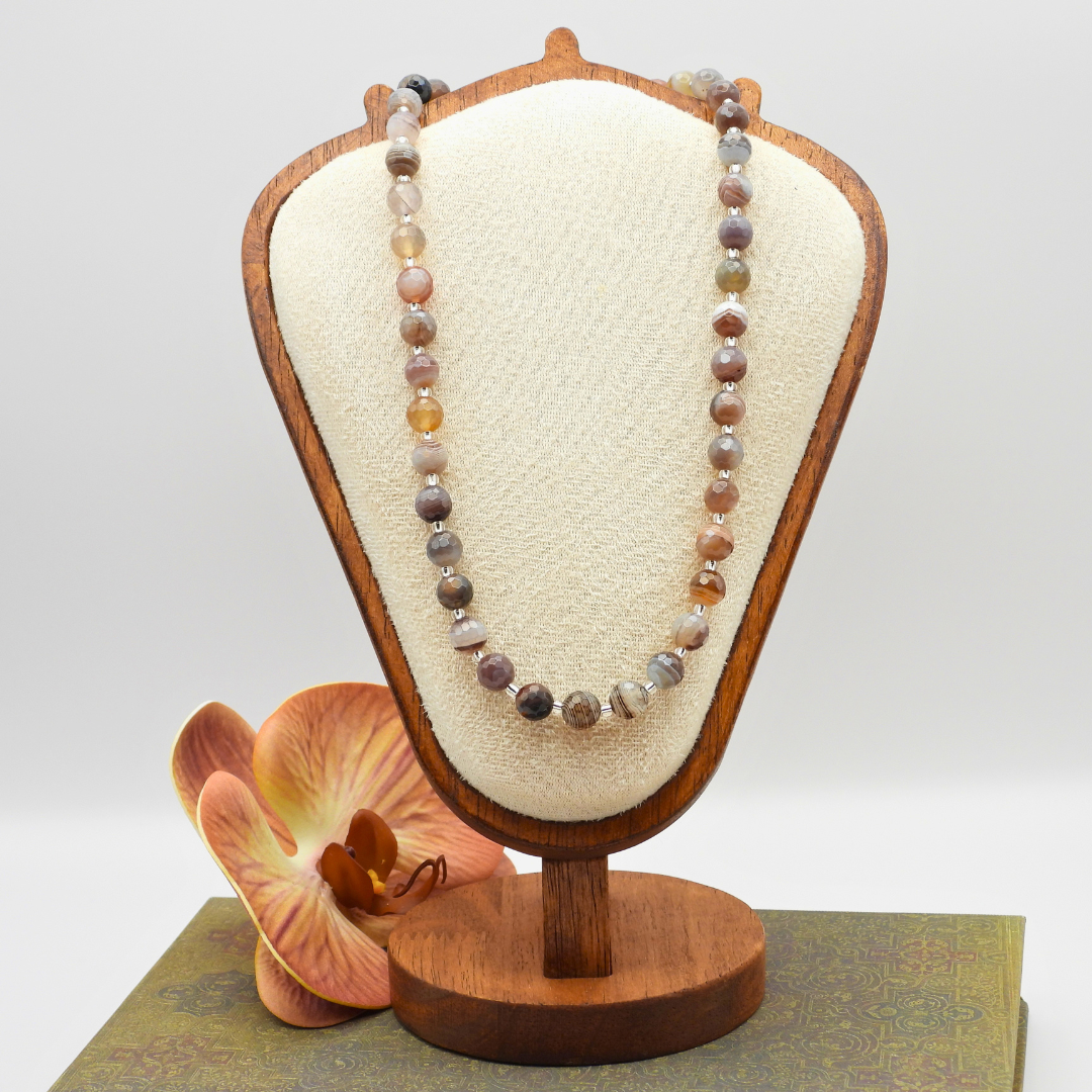 Faceted Botswana Agate Necklace