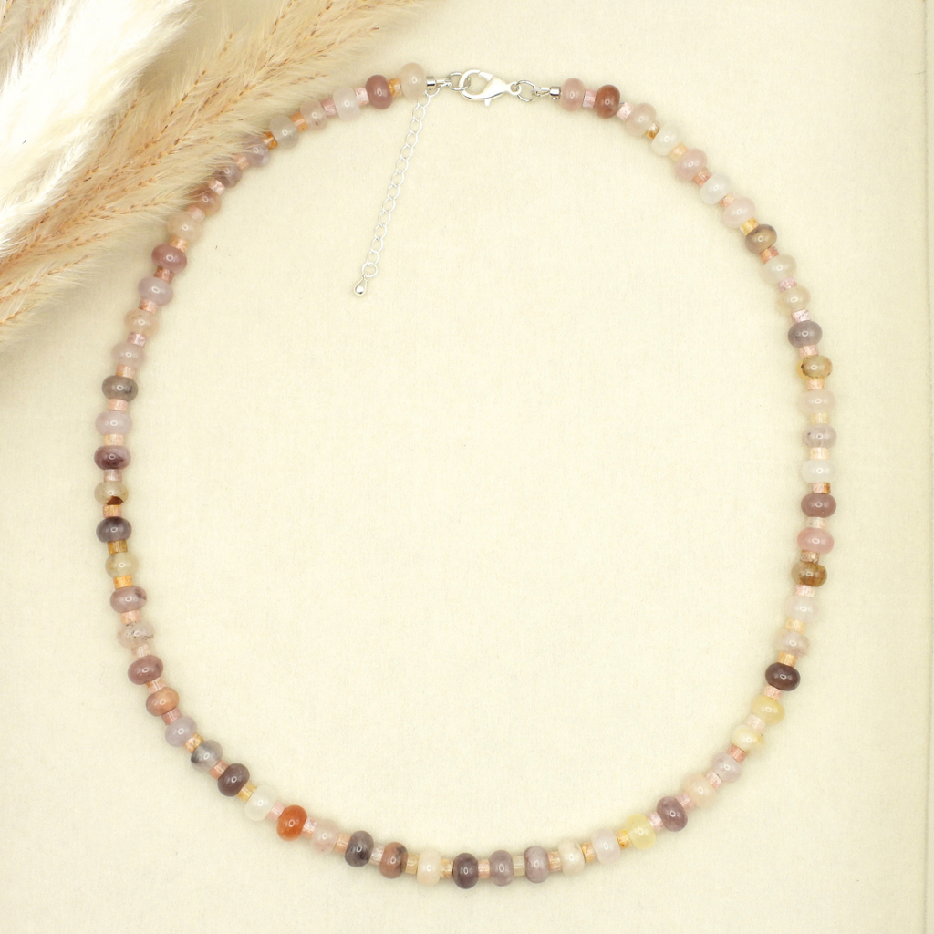Purple Aventurine & Pink Agate Necklace