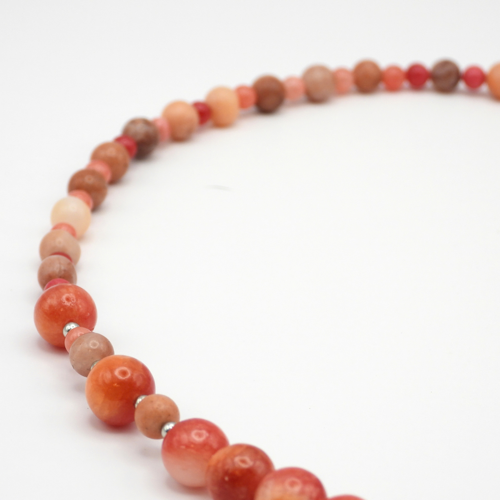 Ruby Quartz & Red Aventurine Starfish Necklace