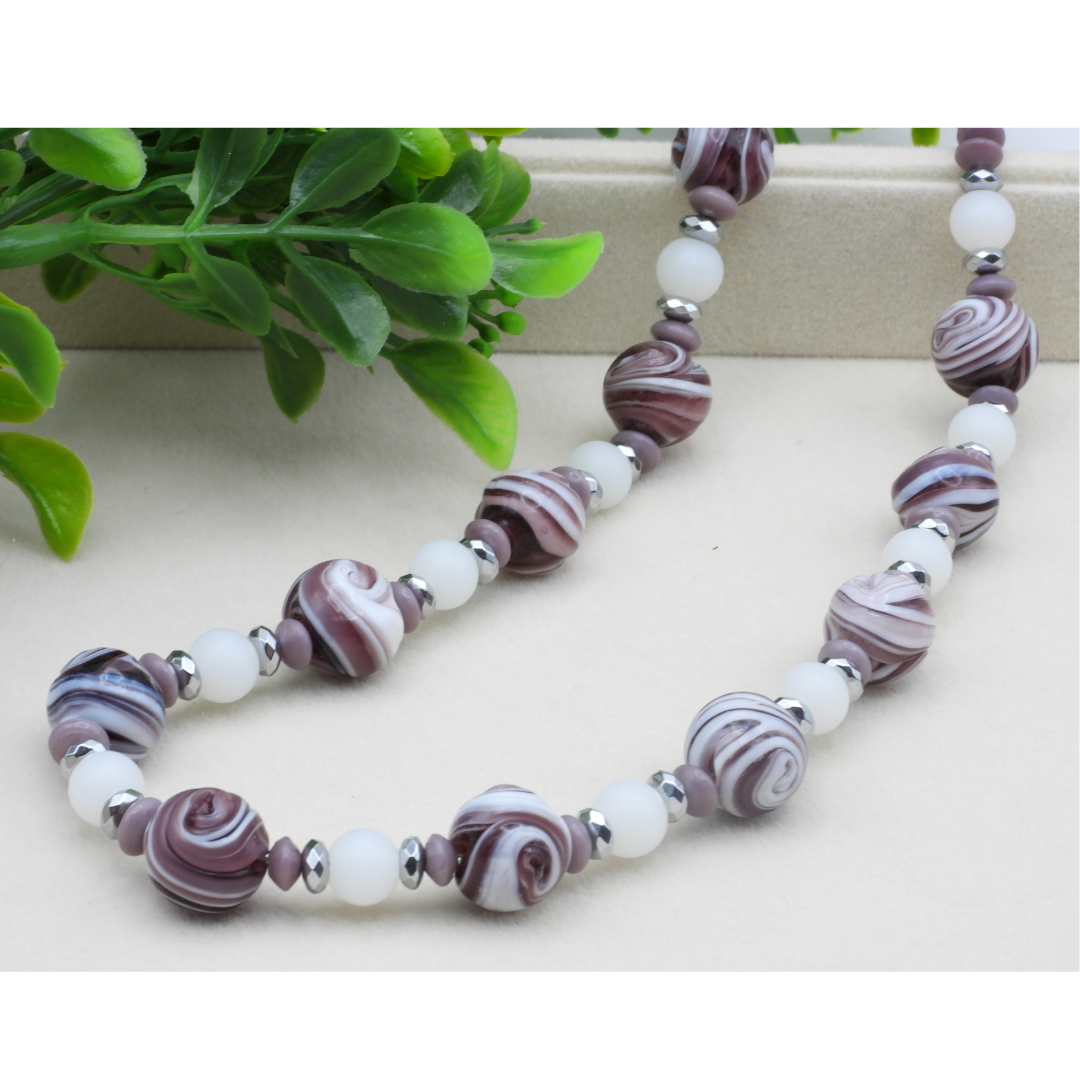 Purple Whimsy | Indian Lampwork Glass Necklace