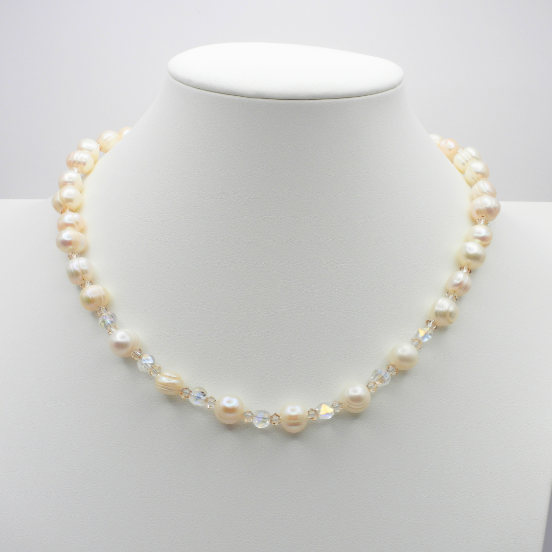 Freshwater Pearl & Crystal Necklace