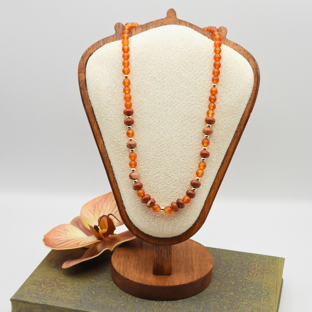 Carnelian & Red Bend Jasper Necklace