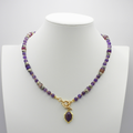 Violet Serenade | Amethyst & Dalmatian Jasper Necklace
